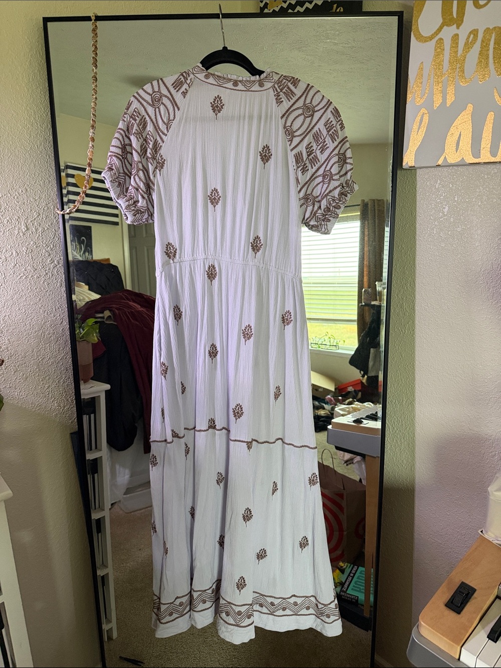 Free People Lilac Maxi Dress with Brown Embroidery - Picture 6 of 6